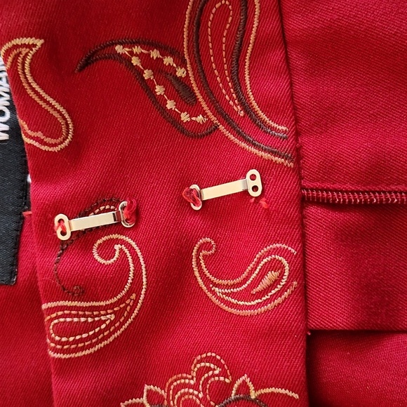 Norton McNaughton Wide Leg Dress Pants Size 20W Burgundy Wine Red Trousers - Picture 13 of 14